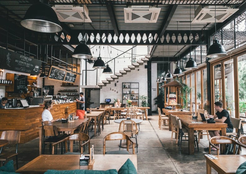 Cafe and restaurant interior