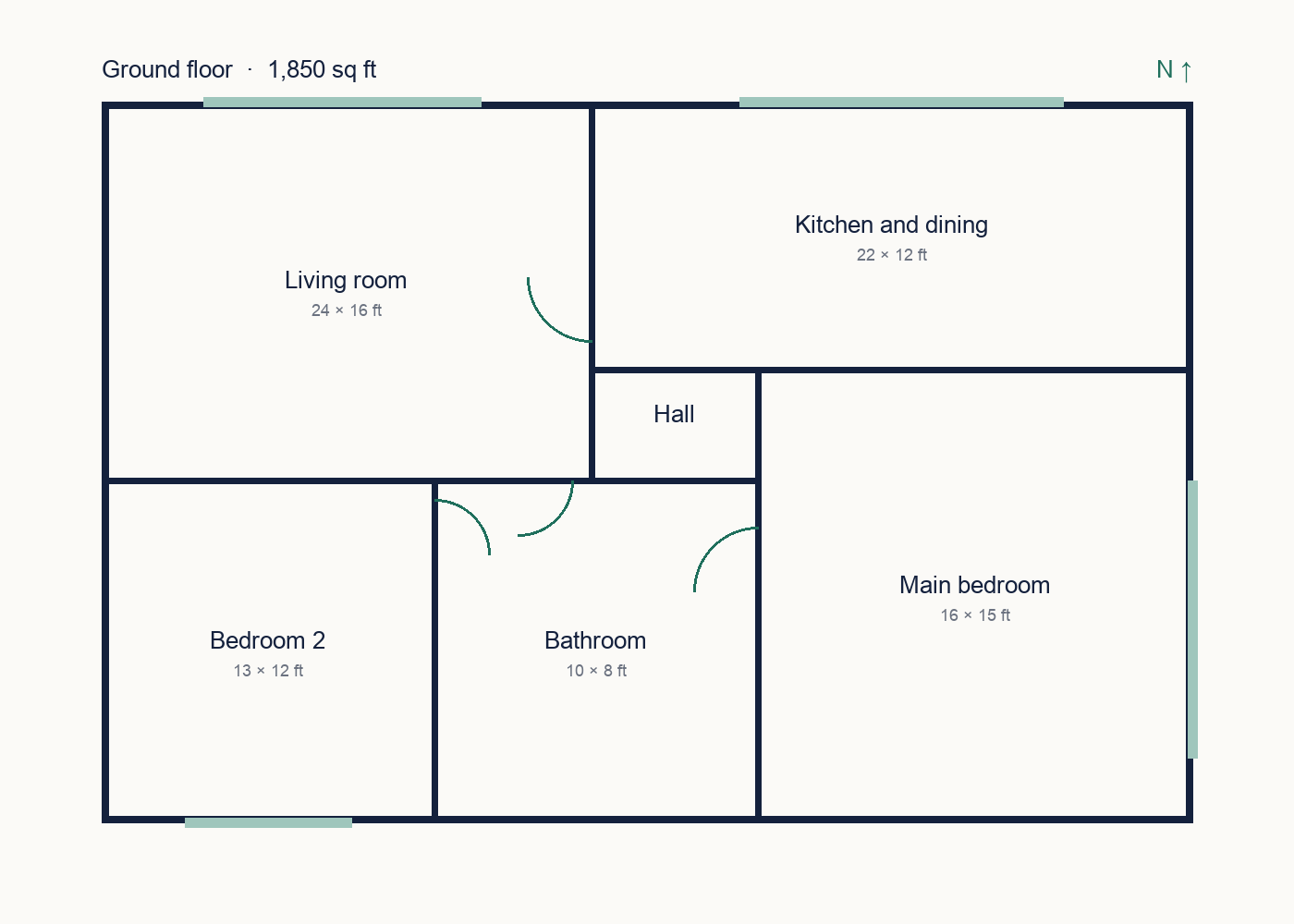 Floor plan: Modern pool villa