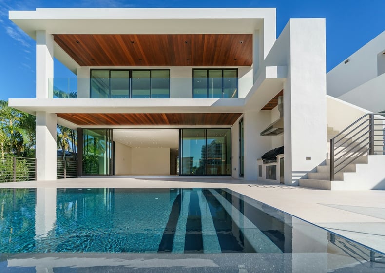 Glass pool residence
