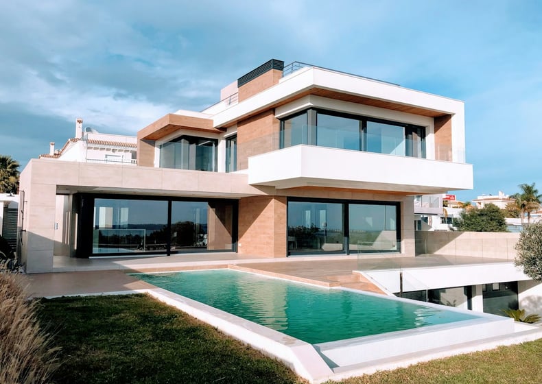 Modern pool villa