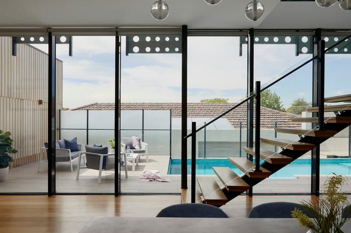 Glass staircase