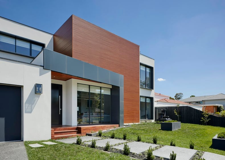 Modern house with cedar cladding